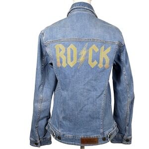 Zadig & Voltaire Womens XS Kase Flash Rock Strass Denim Jacket NWOT